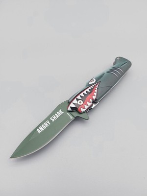 Albainox Messer Angry Shark Torpedo Folder Taschenmesser 3Cr13MoV Stahl