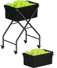 Tennis Ball Hopper Cart Holds 175 Tennis Balls or 140 Pickleballs, Portable P...