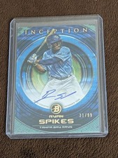 2022 BOWMAN INCEPTION BLUE /99 AUTO RYAN SPIKES RAYS