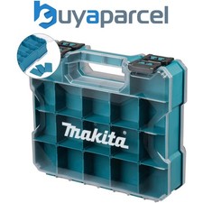 Makita E-26870 MAK2 Clear Lid Organiser Tool Box Carry Case for Bits + Dividers