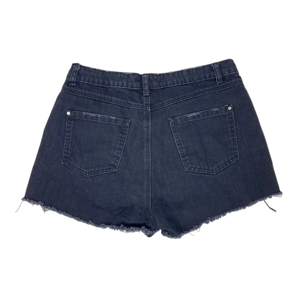 MISSGUIDED молотый высоты черный Jean шорты необработанный кромки женщин размер 8 - Изображение 3 из 4