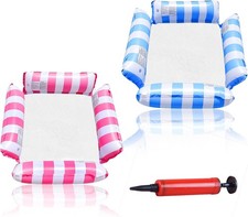 2 Pack Inflatable Pool Floats Adult Size Water Hammock,4-in-1 Water Floating