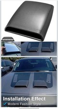 Universal Car Air Flow Decorative Intake Hood Scoop Turbo Bonnet Vent Cover...