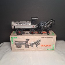 1991 Ertl Texaco / The Texas Company Horse Drawn Tanker Diecast Bank 9390VP