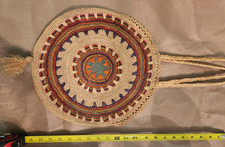 Vintage Woven Circle Handbag 21x13