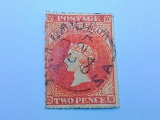Australie du Sud 1855 / 77 - 2p rouge pale - N°2A oblitéré