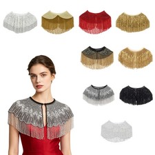 Women Shawl Nightclub Cloak Fashion Short Capelet Festival Shrug Sequin Capes