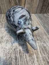 Onyx Tellez Gray Marble Armadillo Paperweight 3" X 5"