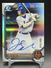 2022 Bowman Chrome #CPA-JS JT Schwartz Chrome Refractor Auto #/499 Mets