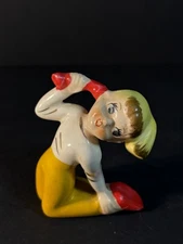 MCM Novelty Gossip Girl on Phone Figurine 1950s Ceramic Japan
