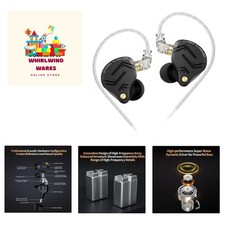 in Ear Monitor Headphones, Wired Gaming Earbuds 1DD 5BA Hybrid Driver IEM Ear...