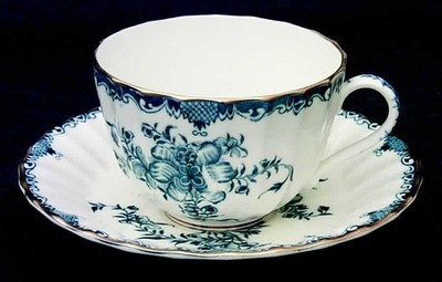 Royal Worcester Mansfield Blue Cup & Saucer 637920