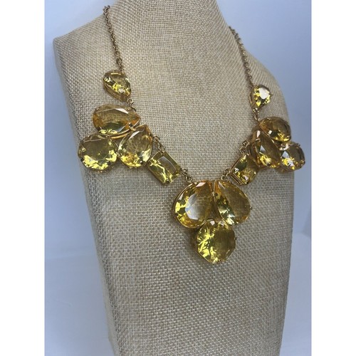 Kate Spade New York COATED SETTING Crystal Jumbo Jewels Champagne NECKLACE NWT - Picture 4 of 9