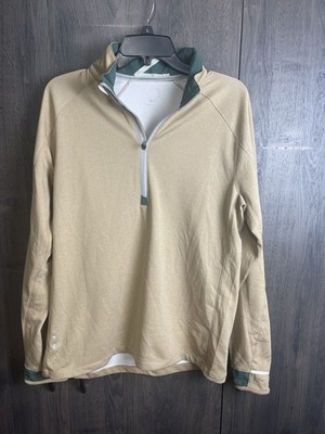 Zero Restriction Tour Series Men s Large  Tan  1/2 Zip Pullover Golf Jacket
