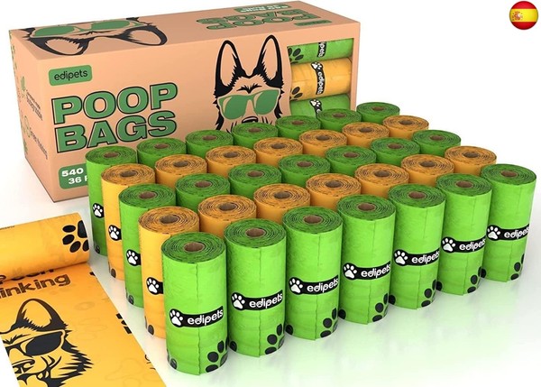 Edipets, Bolsas Caca Perro, Biodegradables, 405 o 540 unidades, Extra Grueso, A