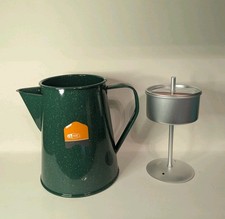 GSI Outdoors 8 Cup Enamelware Percolator/Coffee Pot READ DESCRIPTION