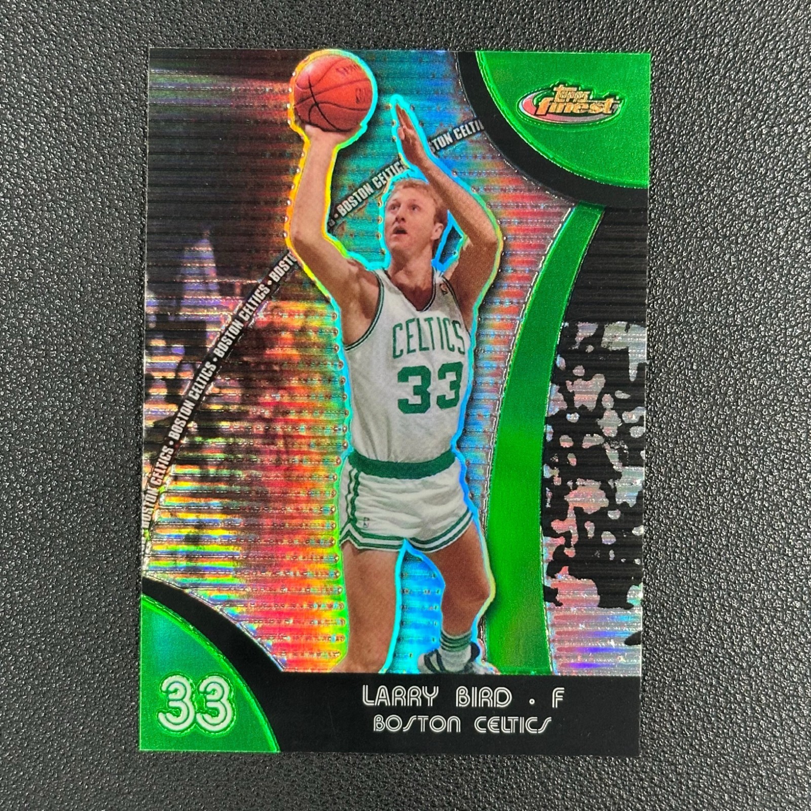 2007-08 Topps Finest Larry Bird Green Refractor 044/149 Celtics#Z