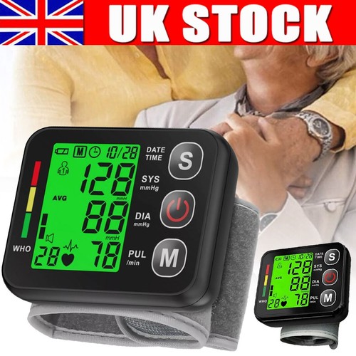 Digital Blood Pressure Monitor for Wrist Automatic BP Machine Heart ...