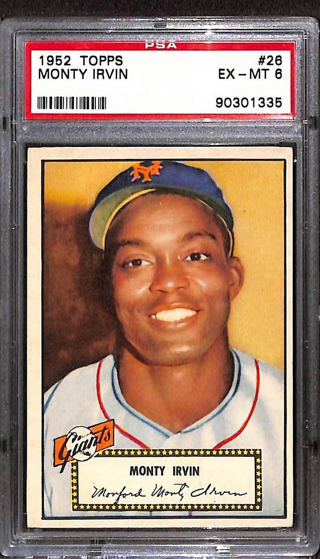 1952 Topps #26 MONTE IRVIN PSA 6 EX-MT 90301335