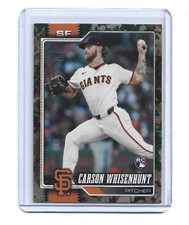 2026 Topps Carson Whisenhunt Rookie Camo Border /25 San Francisco Giants #184 RC