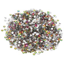 SS10/1440Pcs Glass Diamante Rhinestone, Man Made Gems, Rainbow Color