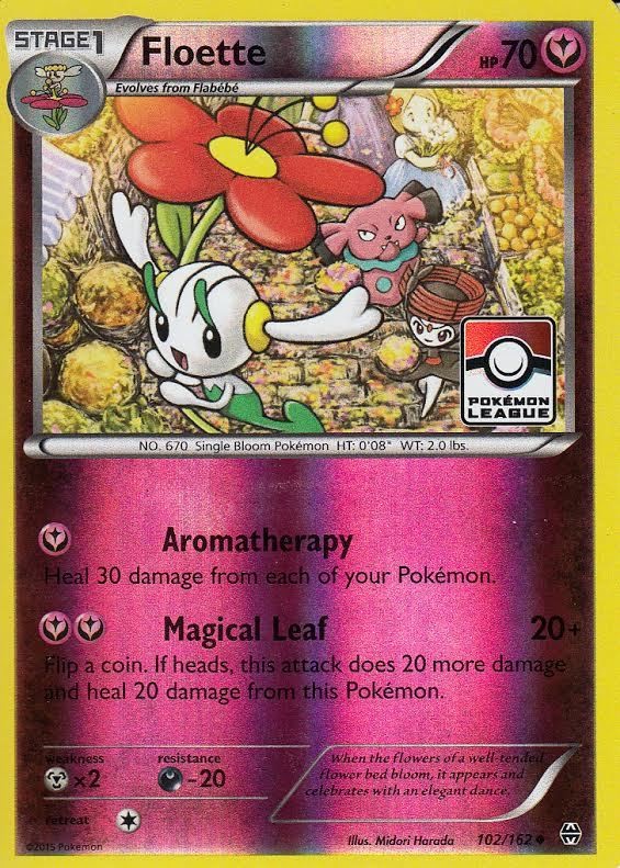 1x Floette - 102/162 - Pokemon League Promos Lightly Played Pokemon Organized Pl