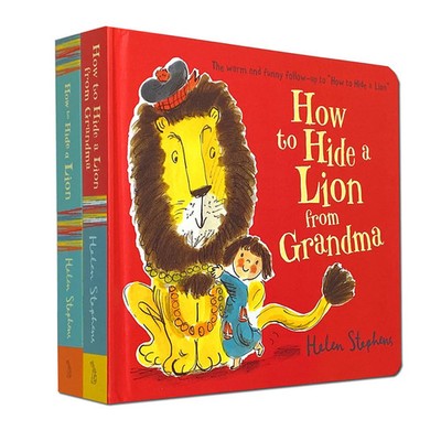 How To Hide a Lion 2 Board Books Children Collection Set By Helen Stephens NEW