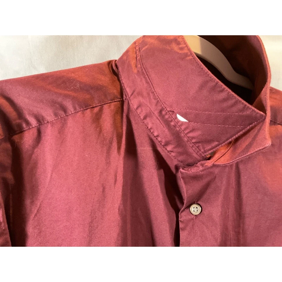 Top de vestir borgoña para hombre XL - Madison, enfriamiento dinámico, ajuste ceñido, abotonado Foto 3 de 4