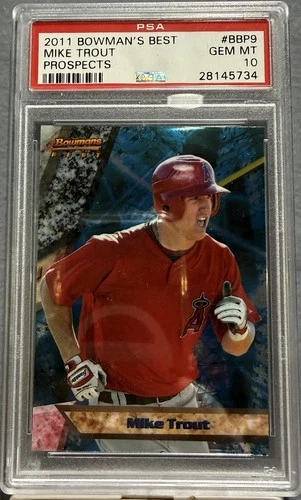 2011 Bowman's Best Prospects Mike Trout #BBP9 PSA 10 Gem Mint Los Angeles Angels
