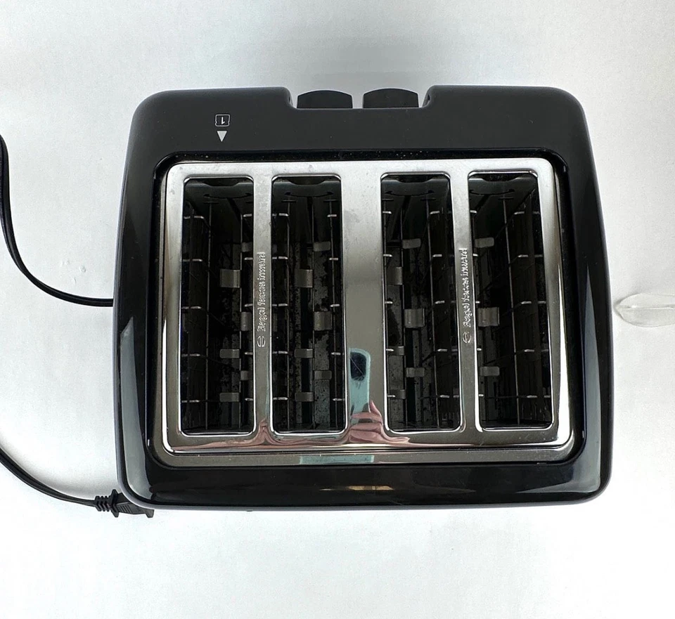 Cuisinart 4 Slice Toaster Black Glass Bagel Reheat Defrost Cancel  - Image 3 of 4