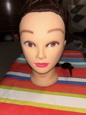 100 Real Hair Mannequin Head Practice Styling Training Manikin Doll