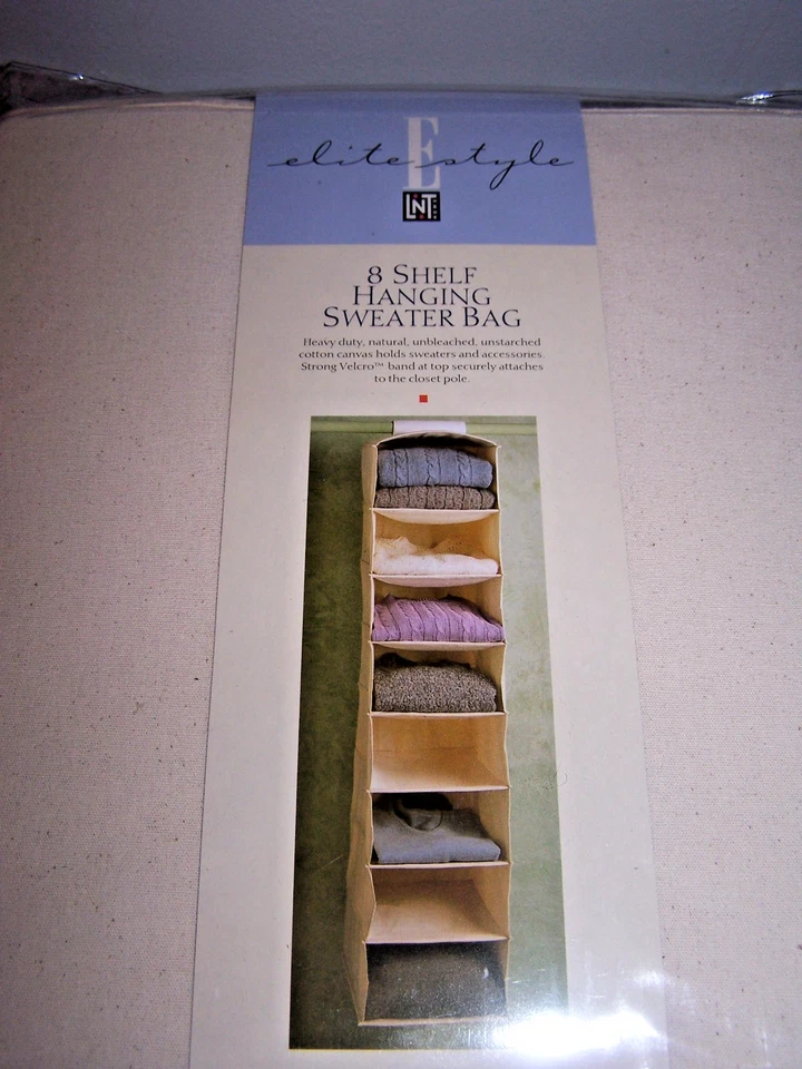 LNT 8 Estantes Armario Colgante Lona Accesorio Bolsa de Almacenamiento Organizador 12" x 12 X 54" Foto 2 de 2