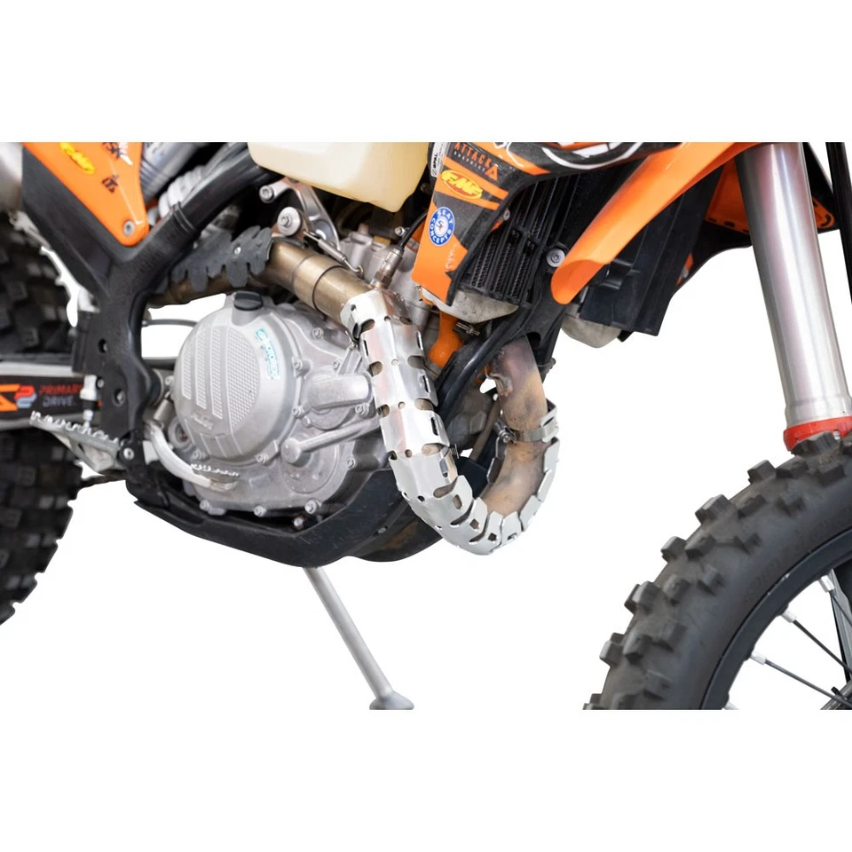 Protector de tubería de aluminio Tusk plateado para HONDA CR80R Expert 1996-2002 Foto 3 de 4