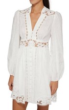 ZIMMERMANN August Plunge Mini Dress *Size 0* NWT -MSRP:$895