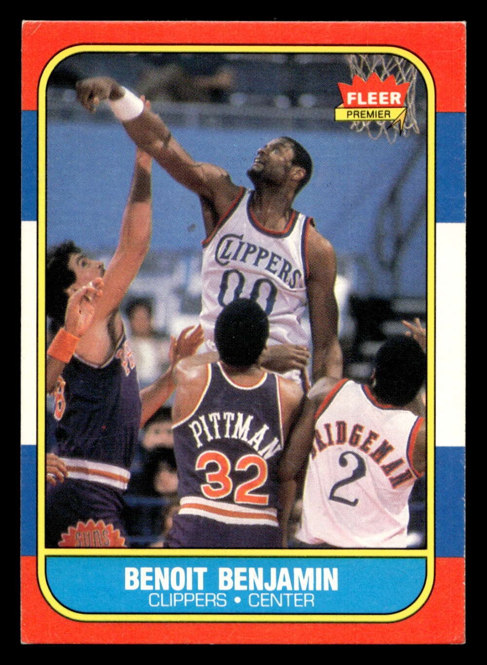 1986-87 Fleer #8 Benoit Benjamin VG-EX RC Rookie Clippers Basketball