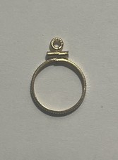 12 kt Gold Filled GF Liberty Type 1 US Gold $1 Coin Bezel, 13 mm Pendant No Bail