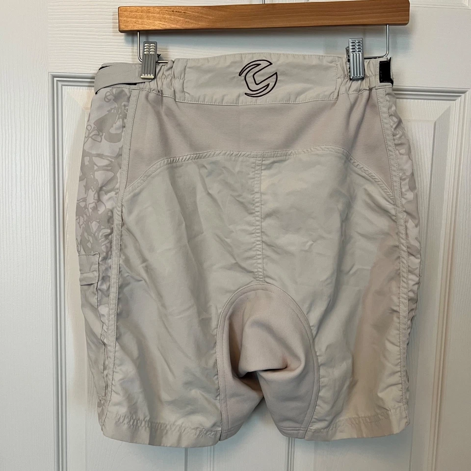 Pantalones Cortos de Ciclismo Cannondale Para Mujer Beige Ligero Bolsillo Talla M Foto 4 de 4