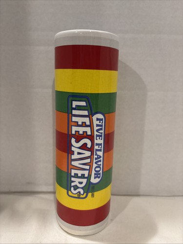 Vintage Life Savers Candy Five Flavor Ceramic Collector Vase Nabisco Telaflora
