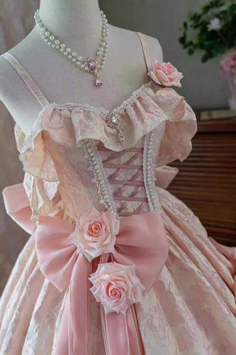 Lolita Evening/Princess Dress Sweet Bow Sleeveless Lace Waist Prom Dress Ladies - 第 3/24 張圖片