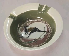 Vtg Ceramic Ashtray W Australia Aboriginal Art Kangaroo W Small Chip