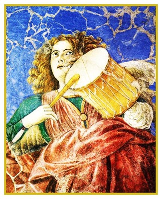 Melozzo da Forlì Musical Angel Drum Counted Cross Stitch ...