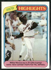Willie McCovey 1980 Topps #2 San Francisco Giants HOF