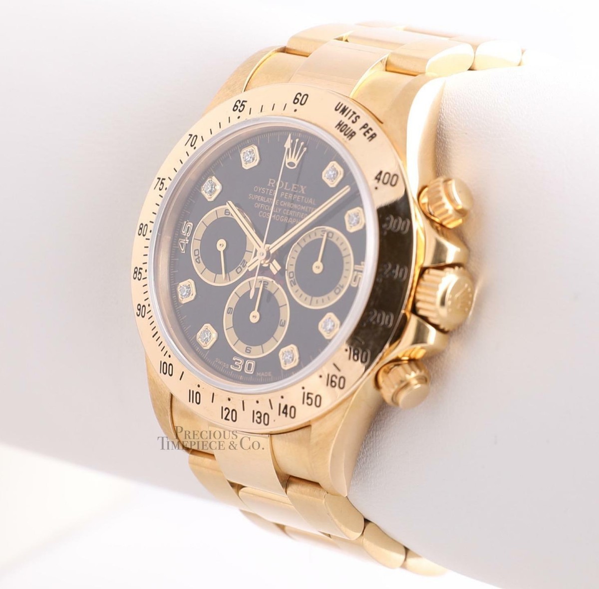 EFFEX ゲルザブ Rolex Mens Daytona 16528 18k Yellow Gold 40mm Factory Black