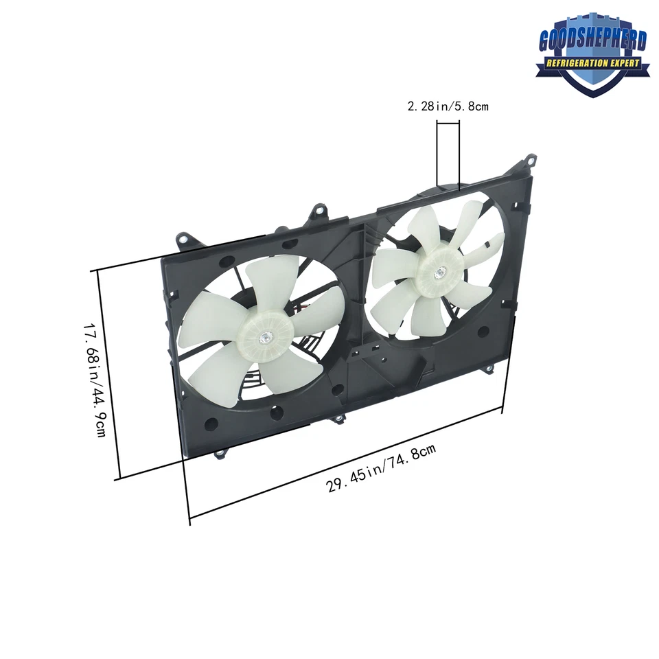 Вентилятор охлаждения радиатора для Toyota Highlander 2001-2007 Lexus RX300 2001-03 - Изображение 2 из 4