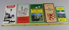 C8/5x Vecchio Mappa Città O Cartina Geografica - Herbertingen + Quantità + Bagno