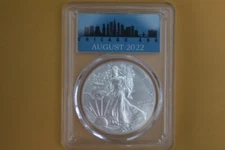 2022 W $1 Burnished Silver Eagle PCGS SP70 Chicago ANA