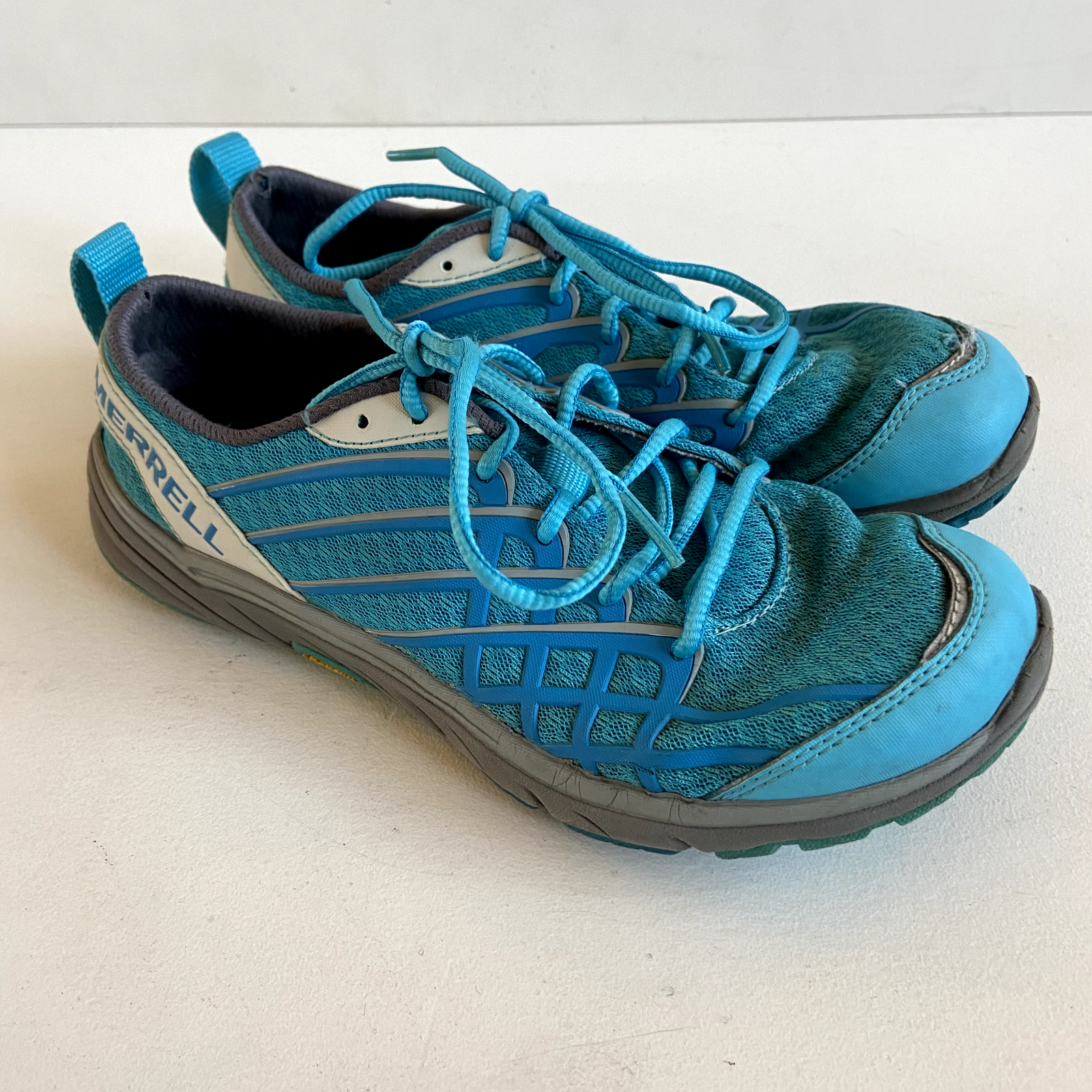 Scarpe da donna Merrell Bare Access Arc 2 taglia 6 5 Vibram Aqua blu trail running