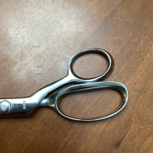 Sears Vintage Chrome Plated Metal #2053 Block ZigZag Pattern Scissors / Scissor - Picture 3 of 10