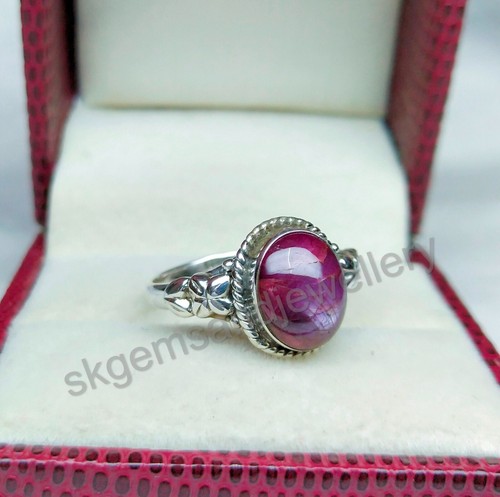 Natural Star Ruby Ring 925 Sterling Silver Ring Handmade Fine Ring All Size - Picture 8 of 10