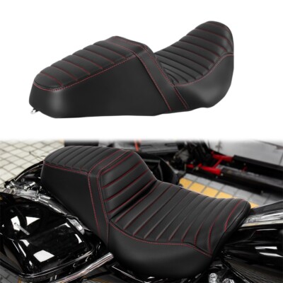 Red Stitch Full Set Step Up Front Rear Seat For Harley Street Glide 2006-2007 US